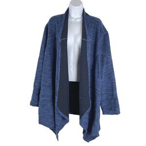 One World Reversible Open Cardigan Women's‎ 3X Blue Cotton Blend NWT CJ-1134